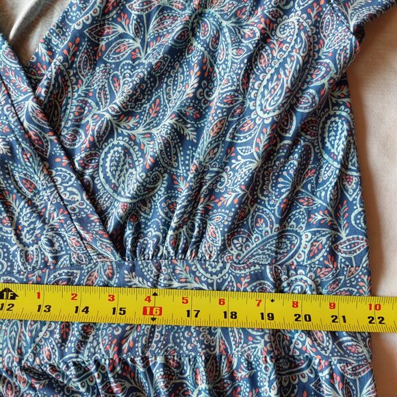 L.L.Bean Summer Knit Dress, Short-Sleeve Print, Size 3x - Picture 4 of 6